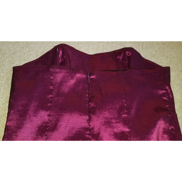NWOT Womens Dress-THEA DORA-purple stretch w/boning strapless-8 - Picture 5 of 6